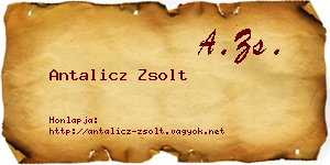 Antalicz Zsolt névjegykártya