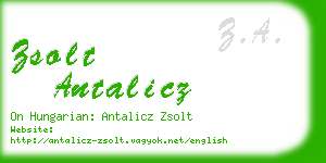 zsolt antalicz business card